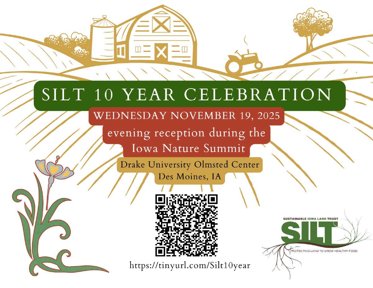 SILT-Sustainable-Iowa-Land-Trust_10-Year-Celebration_November-19-2025_Des-Moines SILT Sustainable Iowa Land Trust 10 Year Celebration November 19, 2025 in Des Moines